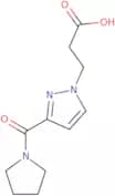 3-[3-(Pyrrolidine-1-carbonyl)-1H-pyrazol-1-yl]propanoic acid
