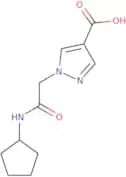 1-[(Cyclopentylcarbamoyl)methyl]-1H-pyrazole-4-carboxylic acid
