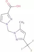 1-{[5-Methyl-3-(trifluoromethyl)-1H-pyrazol-1-yl]methyl}-1H-pyrazole-3-carboxylic acid