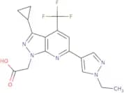 2-[3-Cyclopropyl-6-(1-ethyl-1H-pyrazol-4-yl)-4-(trifluoromethyl)-1H-pyrazolo[3,4-b]pyridin-1-yl]ac…