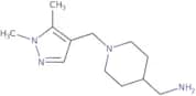 {1-[(1,5-Dimethyl-1H-pyrazol-4-yl)methyl]piperidin-4-yl}methanamine