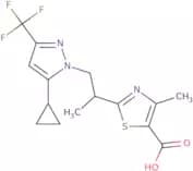 2-{1-[5-Cyclopropyl-3-(trifluoromethyl)-1H-pyrazol-1-yl]propan-2-yl}-4-methyl-1,3-thiazole-5-carbo…