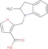2-[(2-Methyl-2,3-dihydro-1H-indol-1-yl)methyl]furan-3-carboxylic acid