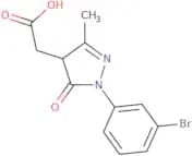 2-[1-(3-Bromophenyl)-3-methyl-5-oxo-4,5-dihydro-1H-pyrazol-4-yl]acetic acid