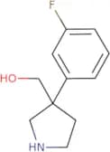 [3-(3-Fluorophenyl)pyrrolidin-3-yl]methanol