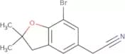 2-(7-Bromo-2,2-dimethyl-2,3-dihydro-1-benzofuran-5-yl)acetonitrile
