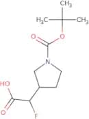 2-{1-[(tert-Butoxy)carbonyl]pyrrolidin-3-yl}-2-fluoroacetic acid