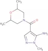 4-(2,6-Dimethylmorpholine-4-carbonyl)-1-methyl-1H-pyrazol-5-amine