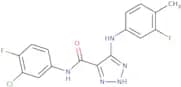 N-(3-Chloro-4-fluorophenyl)-5-[(3-fluoro-4-methylphenyl)amino]-1H-1,2,3-triazole-4-carboxamide