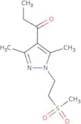 1-[1-(2-Methanesulfonylethyl)-3,5-dimethyl-1H-pyrazol-4-yl]propan-1-one