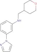 N-(Oxan-4-ylmethyl)-3-(1H-pyrazol-1-yl)aniline
