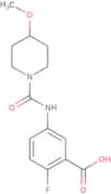 2-Fluoro-5-[(4-methoxypiperidine-1-carbonyl)amino]benzoic acid