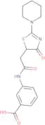 3-{2-[4-Oxo-2-(piperidin-1-yl)-4,5-dihydro-1,3-thiazol-5-yl]acetamido}benzoic acid