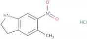5-Methyl-6-nitro-2,3-dihydro-1H-indole hydrochloride