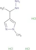 4-(1-Hydrazinylethyl)-1-methyl-1H-pyrazole trihydrochloride