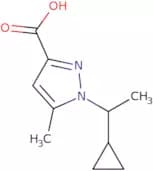 1-(1-Cyclopropylethyl)-5-methyl-1H-pyrazole-3-carboxylic acid
