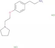 2-{4-[2-(Pyrrolidin-1-yl)ethoxy]phenyl}ethan-1-amine dihydrochloride