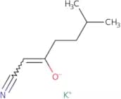 Potassium 1-cyano-5-methylhex-1-en-2-olate