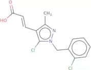 (2E)-3-{5-Chloro-1-[(2-chlorophenyl)methyl]-3-methyl-1H-pyrazol-4-yl}prop-2-enoic acid
