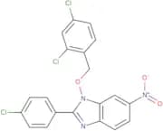 2-(4-Chlorophenyl)-1-[(2,4-dichlorobenzyl)oxy]-6-nitro-1H-1,3-benzimidazole