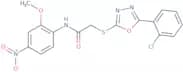 2-[[5-(2-Chlorophenyl)-1,3,4-oxadiazol-2-yl]sulfanyl]-N-(2-methoxy-4-nitrophenyl)acetamide