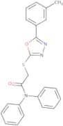 N,N-Diphenyl-2-(5-M-tolyl-[1,3,4]oxadiazol-2-ylsulfanyl)-acetamide