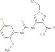 4-[(5-Chloro-2-methoxyphenyl)carbamothioylamino]-1-ethylpyrazole-3-carboxamide