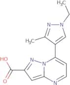 7-(1-Ethyl-3-methyl-1H-pyrazol-4-yl)pyrazolo[1,5-a]pyrimidine-2-carboxylic acid