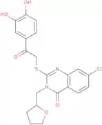 7-Chloro-2-{[2-(3,4-dihydroxyphenyl)-2-oxoethyl]sulfanyl}-3-[(oxolan-2-yl)methyl]-3,4-dihydroquina…