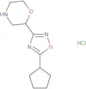 2-(5-Cyclopentyl-1,2,4-oxadiazol-3-yl)morpholine hydrochloride