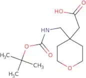 2-[4-({[(tert-Butoxy)carbonyl]amino}methyl)oxan-4-yl]acetic acid