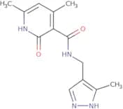 4,6-Dimethyl-N-[(3-methyl-1H-pyrazol-4-yl)methyl]-2-oxo-1,2-dihydropyridine-3-carboxamide