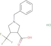 rac-(3R,4R)-1-Benzyl-4-(trifluoromethyl)pyrrolidine-3-carboxylic acid hydrochloride