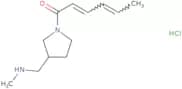 1-{3-[(Methylamino)methyl]pyrrolidin-1-yl}hexa-2,4-dien-1-one hydrochloride