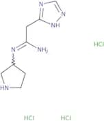 N'-(Pyrrolidin-3-yl)-2-(4H-1,2,4-triazol-3-yl)ethanimidamide trihydrochloride