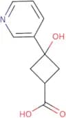 (1S,3S)-3-Hydroxy-3-(pyridin-3-yl)cyclobutane-1-carboxylic acid