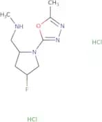 {[(2S,4S)-4-Fluoro-1-(5-methyl-1,3,4-oxadiazol-2-yl)pyrrolidin-2-yl]methyl}(methyl)amine dihydroch…