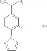 (1S)-1-[3-Fluoro-4-(1H-pyrazol-1-yl)phenyl]ethan-1-amine hydrochloride