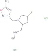 {[(2S,4S)-4-Fluoro-1-[(5-methyl-1,2,4-oxadiazol-3-yl)methyl]pyrrolidin-2-yl]methyl}(methyl)amine d…