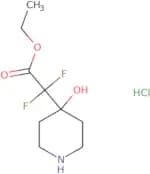 Ethyl 2,2-difluoro-2-(4-hydroxypiperidin-4-yl)acetate hydrochloride