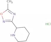 2-(5-Methyl-1,2,4-oxadiazol-3-yl)piperidine hydrochloride