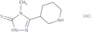 4-Methyl-5-(piperidin-3-yl)-4H-1,2,4-triazole-3-thiol hydrochloride