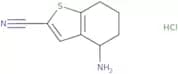 4-Amino-4,5,6,7-tetrahydro-1-benzothiophene-2-carbonitrile hydrochloride