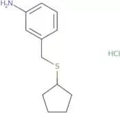 3-[(Cyclopentylsulfanyl)methyl]aniline hydrochloride