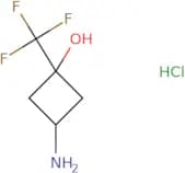 trans-3-Amino-1-(trifluoromethyl)cyclobutan-1-ol hydrochloride