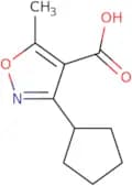 3-Cyclopentyl-5-methyl-1,2-oxazole-4-carboxylic acid