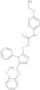 N-(4-Ethoxyphenyl)-2-[[5-[(2-methoxyphenoxy)methyl]-4-phenyl-1,2,4-triazol-3-yl]sulfanyl]acetamide