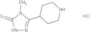 4-Methyl-5-(piperidin-4-yl)-4H-1,2,4-triazole-3-thiol hydrochloride
