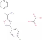 1-[3-(4-Chlorophenyl)-1,2,4-oxadiazol-5-yl]-2-phenylethan-1-amine, oxalic acid
