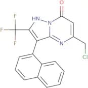 5-(Chloromethyl)-3-(naphthalen-1-yl)-2-(trifluoromethyl)-4H,7H-pyrazolo[1,5-a]pyrimidin-7-one
